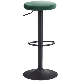 Mid.you Barhocker , Grün , Textil , Bodenplatte , 40x79x40 cm , Sitzfläche 360° drehbar , Esszimmer, Stühle, Hocker