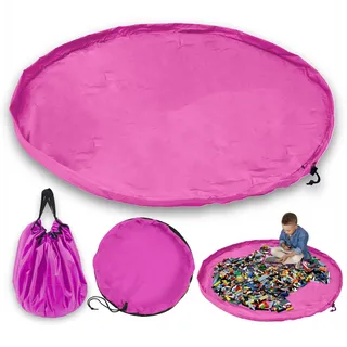 Kinder Aufräumsack Spieldecke Kordelzug Aufbewahrung Spielzeug Groß Rosa