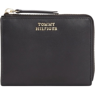 Tommy Hilfiger HILFIGER LEATHER MED ZA Geldbörsen Damen, Schwarz (Black), OS