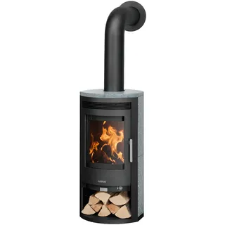 Justus | Kaminofen | Baltrum D 2.0 | 5,5 kW | Stahl Schwarz, Speckstein