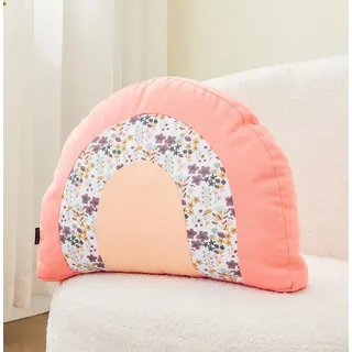 ALAVYA HOME® Dekokissen Kinderkissen Regenbogen für Hausbett Kinderbetten - D40 cm I Kuschelkissen Kinder Flauschig mit Füllung, Zierkissen für Babyzimmer Kinderzimmer Deko - 40 x 30 cm