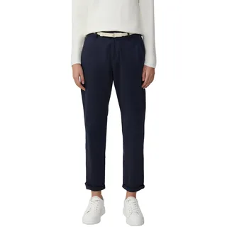 s.Oliver Damen Chino – Tapered Leg, Baumwollstretch, mit Gürtel