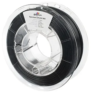 SPECTRUM FILAMENTS 80262 S-Flex 90A Filament TPU flexibel 1.75mm 250g Deep Black, Schwarz 1St.