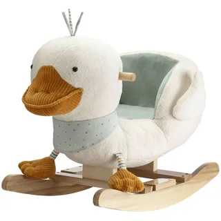 Sterntaler Schaukeltier , Türkis , Holz, Metall, Textil , Pappel , vollmassiv , 35x47x63 cm , unisex , Haltegriffe, gepolsterte Sitzfläche , Spielzeug, Holzspielzeug