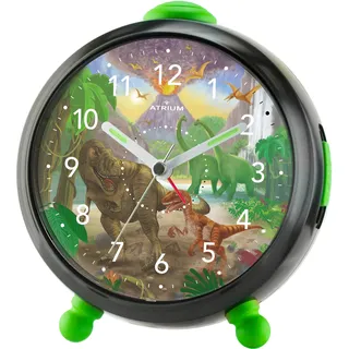 Atrium Quarzwecker »A932-4, Dinosaurierwecker« Kinderwecker, Kinderzimmer, Geschenkidee, Schulanfang, Geburtstag, schwarz