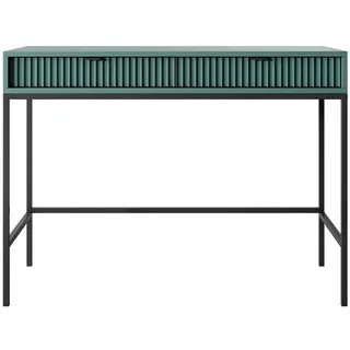 Selsey Schminktisch Vellore Grün / Schwarz 104 cm , Metall , 2 Schubladen , Rechteckig , 104x77x50 cm , Wohnzimmer, Wohnzimmertische, Konsolentische