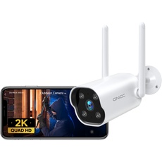 Bild 2K Überwachungskamera Aussen mit Bewegungsalarm, Kamera Überwachung Aussen WLAN IP Kamera, Smart Bewegungs-/Geräuscherkennung, Zwei-Wege-Audio, IP65 Wetterfest, Work with iOS/Android(T1Pro)