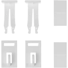 LICHTBLICK ORIGINAL Klemmträger »Klemmfix Haken«, (Set, 2 St.), für Fensterdekoration, weiß