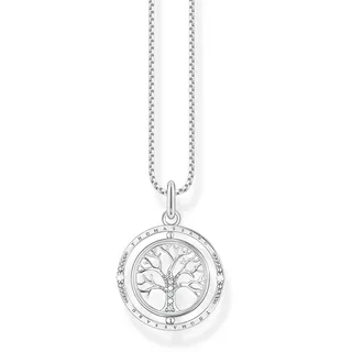Thomas Sabo Kette mit Anhänger Tree of Love Silber 925 Geschwärzt