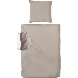 Primera Stone-Washed Flanell Braun 135 x 200 cm + 80 x 80 cm