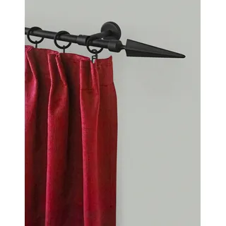 GARESA Vorhangstange Speer 1-läufig Ø 16 mm 180 cm Schwarz