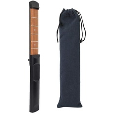 Taschengitarre, Tragbarer Mini-6-Bund-Taschenakustikgitarre-Übungswerkzeug Gadget-Akkord-Trainer