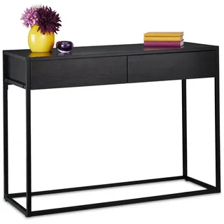 Relaxdays Konsolentisch 80,5x110x40 cm schwarz