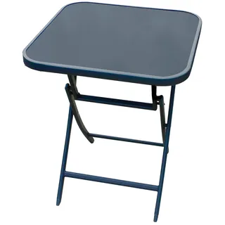 Klappbarer Bistrotisch Balkontisch Garten Terrasse Glastisch quadrat 60x60 cm
