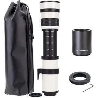 JINTU 420-1600mm Telefoto Zoom Objektiv Manueller Fokus für Canon T7i T6 T6i T6s T7 T8i T3i, T4i, T5, T5i, SL2, 4000D 2000D 80D 90D 5D 6D 7D II 60D 750D D3500 D850 D7500 D5600 D3400 D7200 D5500