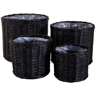 XXXLutz Korbset Bogor Baskets Schwarz, 4er Set