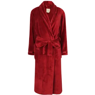 Florentina Damen Morgenmantel aus Soft-Fleece mit Schleifendetail (Größe L)