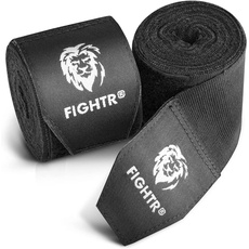 FIGHTR® Premium Boxbandagen für max. Stabilität und Sicherheit | 4m halb elastische Bandage mit Daumenschlaufe für Boxen, MMA, Muay Thai - Box Hand Bandage Sport | Set aus 3