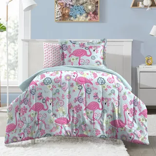 dream FACTORY Flamingo Comforter Set, Pink, Twin