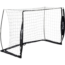 Champion Sports Rhino Flex tragbares Fußballtor, 1,2 x 1,8 m, Schwarzer Rahmen/Weiß, 4' x 6'