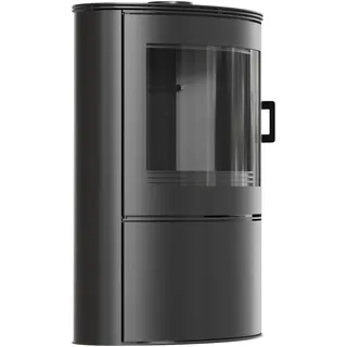 KRATKI Kaminofen aus Stahl 10kW KOZA/AB/S/2/BLACK/BA1 Ø150 BImSchV Stufe 65 EEK A Stahlofen, Schwedenofen