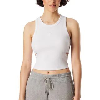 Schiesser Damen Trägertop Crop Top Doppelripp mit seitlichen Cut Outs Organic Cotton 150 Years