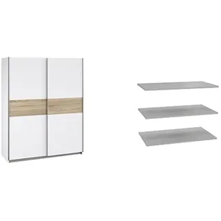 Forte Winnie 1,5 M Kleiderschrank + 3-er Set Einlegeböden