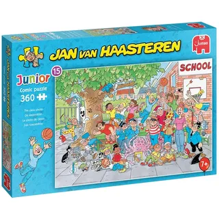 JUMBO Spiele Jan van Haasteren Junior - Das Klassenfoto - 360 Teile - Comic Kinderpuzzle