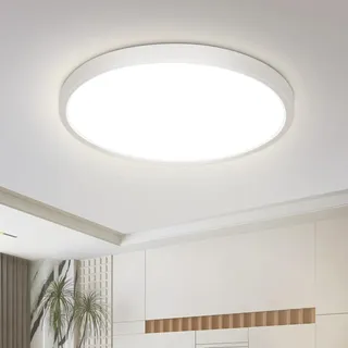 ZMH Deckenlampe LED Deckenleuchte Flur - Badezimmerlampe Flach 15W Küchenlampe Rund Flurlampe 4000K Badezimmer Deckenbeleuchtung Ø18cm Badlampe Decke Schlafzimmerlampe Klein für Küche Bad Schlafzimmer
