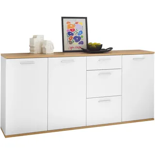 HBZ Mid.you Sideboard 180 x 86 x 38 cm weiß / eiche artisan