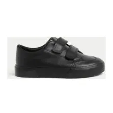 Boys M&S Collection Kids' Leather School Shoes (8 Small - 2 Large) - Black, Black - 13 S-STD