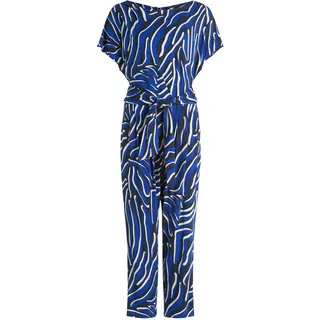 Jumpsuit BETTY BARCLAY "Jumpsuit mit Eingrifftaschen", Damen, Gr. 42, EURO, blau (blau, blau), Obermaterial: 95% Viskose LENZING LenzingCV. 5% Elasthan EL., Overalls Jumpsuit
