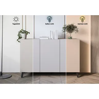Sideboard HOME AFFAIRE "SIDEBOARD PHUKET II, Stilvolle, grifflose Kommode, Breite 120cm", kashmir, B:120cm H:39cm T:39cm, ABS-Kunststoff, FSC-zertifizierter Holzwerkstoff, Holzwerkstoff, Kunststoff, Sideboards, Sideboard, Mit 6 Fächern und höhenverstellbaren Einlegeböden