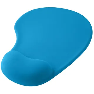 OcioDual Mauspad mit gelkissen Handgelenkauflage, Ergonomische Mousepad mit Handauflage, Mauspad Hellblau Mouse Pad Weicher Stoff mit Rutschfester Gummibasis für Laser und Optische Mäuse