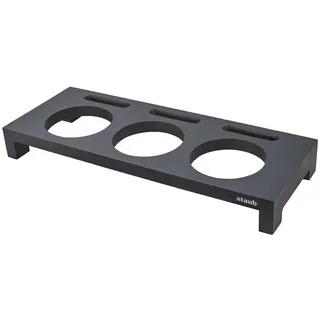Staub Servierbrett für 3 Mini-Cocottes, 42 x 16 cm, Fiberholz
