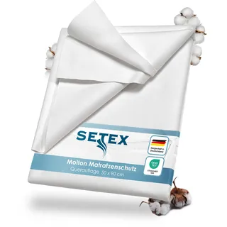 Setex Molton Matratzenschutz 50 x 90 cm Weiß