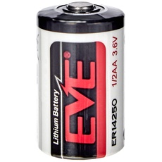 EVE ER14250 Lithium-Thionyl-Batterie, Größe 1/2 AA, 3,6 V, 1200 mAh, Herstellungsdatum Januar 2018
