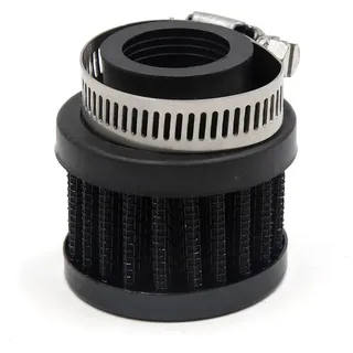 sourcing map Schwarz 25mm Einlass Dmr. Auto Fahrzeug Luft Filter Reiniger Verstellbare Klemme DE