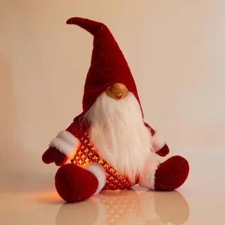 Weihnachtswichtel mit LED-Beleuchtung - 35 cm - 3 x AA
