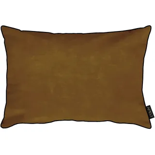 Dekokissen APELT "Ruby" Gr. 1, braun (braun, gelb, unifarben), B:35cm H:5cm L:45cm, Polyester, Dekokissen_Sitzkissen_Kissenhüllen, Dekokissen, Kissenhülle mit Füllung, 1 Stück