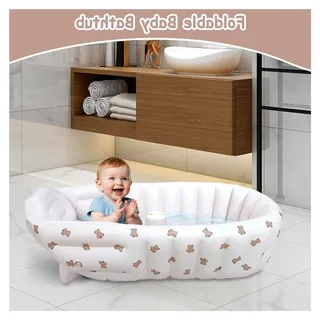 Reise Badewanne Für Baby - Aufblasbare Tragbare Babywanne,Ergonomischer Sitz Für Pool Schwimmen Wasserspiel Dusche Waschbecken Badespaß