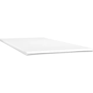 Matratzenauflage 90 x 200 x 5 cm aus Schaumstoff mit Stoffbezug - Weiß