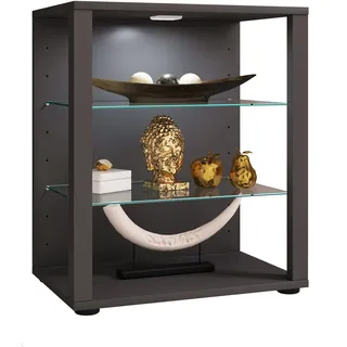 VCM Standvitrine Glasol 70 x 35 x 0 cm Schwarz