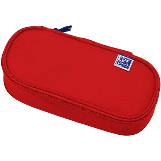 Oxford Schlamper-Etui, Polyester, oval, rot