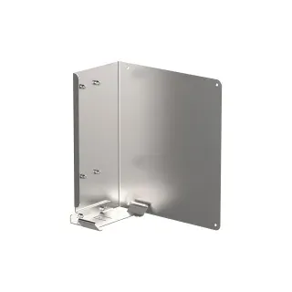 CWS Montagewinkel 500, Edelstahl, Für Universalspender, Inkl. Abtropfschale, Hebel linksseitig