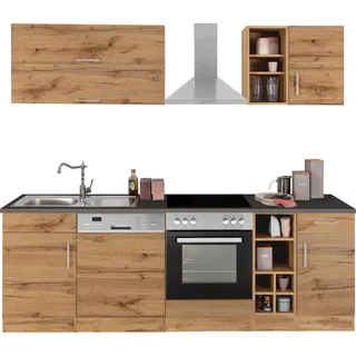 kochstation Küchenzeile KS-Colmar 240 cm braun