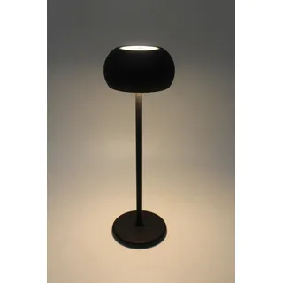 LED Akku Tischlampe kabellos Dekoleuchte USB Nachttischlampe stufenlos dimmbar - Schwarz