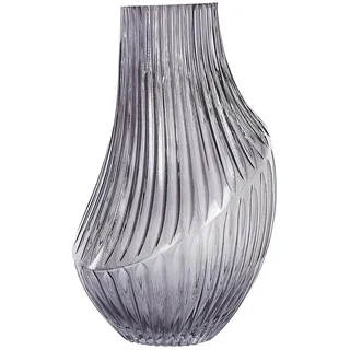 Beliani Blumenvase Glas grau Myrsina , Grau , Mode , 36 cm , Dekoration, Vasen, Glasvasen