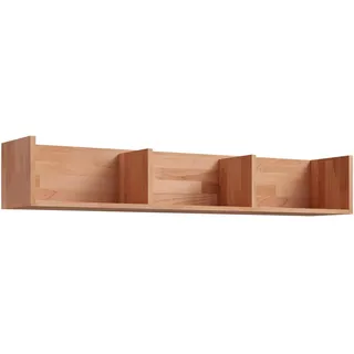 Linea Natura Wandregal , Kernbuche , Holz , Kernbuche , massiv , 130x22x25 cm , Beimöbel erhältlich, in verschiedenen Holzarten erhältlich , Wohnzimmer, Regale, Wandregale