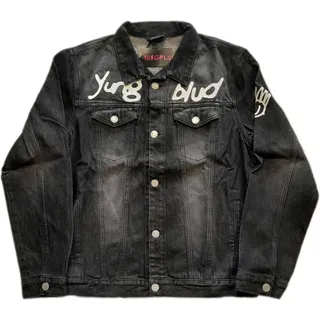 Yungblud - "Be Fooking Happy" Jeansjacke für Herren/Damen Uni RO5263 (XL) (Jeans-Schwarz) - Schwarz